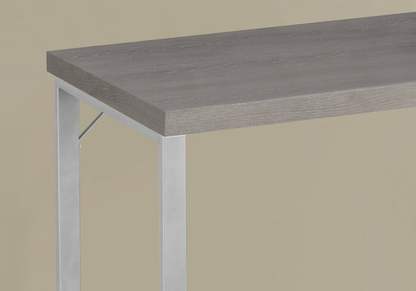 23.75" x 47.25" x 30" Dark Taupe Silver Particle Board Hollow Core Metal  Computer Desk