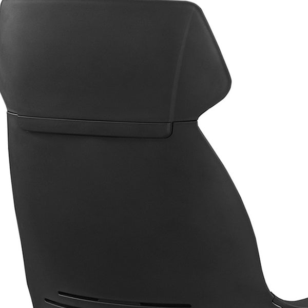 26" x 25" x 96" Black  Foam  Polypropylene  Microfiber  High Back Office Chair