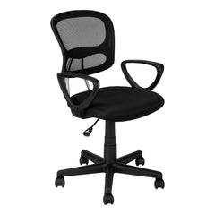 21.5" x 23" x 33" Black Foam Metal Polypropylene Polyester  Office Chair