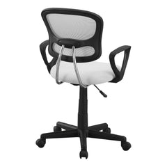 21.5" x 23" x 33" White Foam Metal Polypropylene Polyester  Office Chair