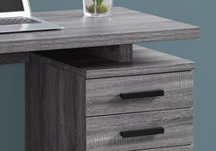 23.5" x 47.25" x 30" Grey Black Particle Board Hollow Core  Computer Desk