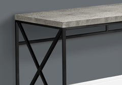 23.75" x 47.25" x 29.75" Grey Black Particle Board Metal  Computer Desk