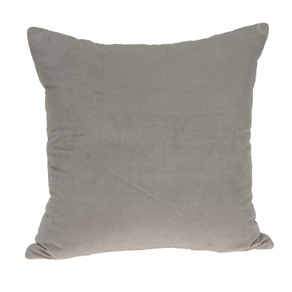 Shimmy Gray Rayon Solid Color Pillow Cover