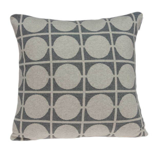 Geometric Design Tan and Grey Printed Pillow Cover