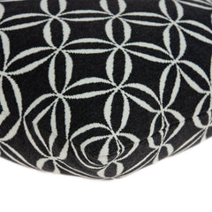 Geometric Design Black and White Cotton Pillow Cover