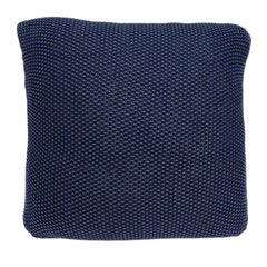 Casual Square Sweater Knit Navy Blue Accent Pillow Cover