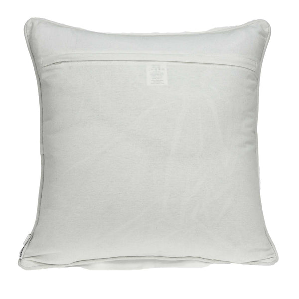 20" x 0.5" x 20" Transitional Gray and White Pillow Cover