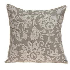 20" x 0.5" x 20" Decorative Transitional Tan Pillow Cover