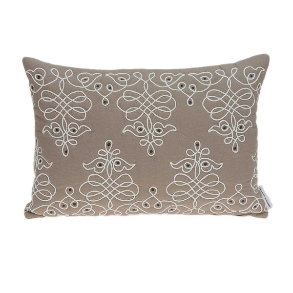20" x 0.5" x 14" Traditional Beige Pillow Cover