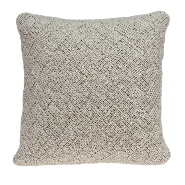 20" x 7" x 20" Charming Transitional Beige Accent Pillow Cover With Poly Insert