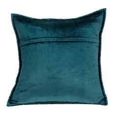 20" x 7" x 20" Transitional Teal Solid Quilted Pillow Cover With Poly Insert