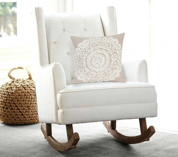 20" x 0.5" x 20" Traditional Tan Pillow Cover