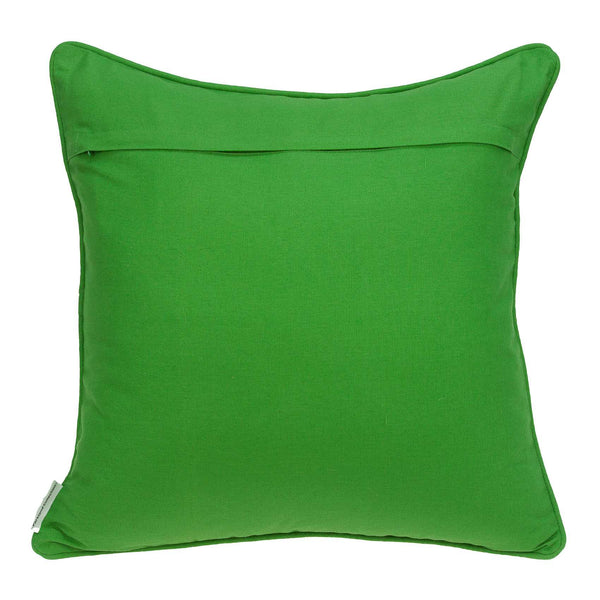 20" x 7" x 20" Traditional Green and White Accent Pillow Cover With Poly Insert