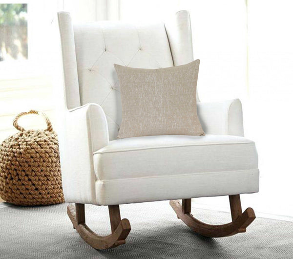 20" x 7" x 20" Charming Transitional Tan Cotton Accent Pillow Cover With Poly Insert