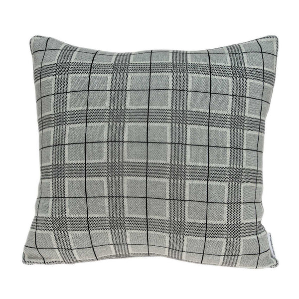 20" x 7" x 20" Elegant Gray Pillow Cover With Down Insert