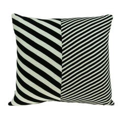 White and Black Pillow Cover With Down Insert