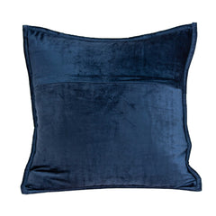 20" x 7" x 20" Navy Blue Solid Quilted Pillow Cover With Down Insert