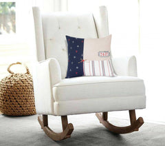 20" x 7" x 20" Nautical Multicolor Pillow Cover With Down Insert