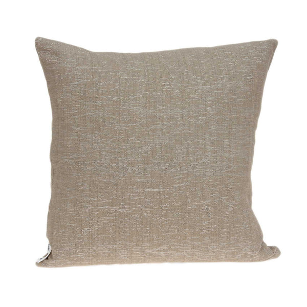 20" x 7" x 20" Elegant Tan Pillow Cover With Down Insert