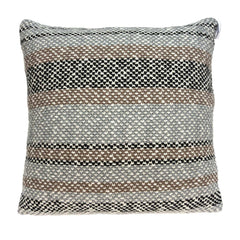 20" x 7" x 20" Clean Transitional Tan Cotton Pillow Cover With Down Insert