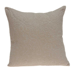 20" x 7" x 20" Charming Transitional Tan Accent Pillow Cover With Down Insert