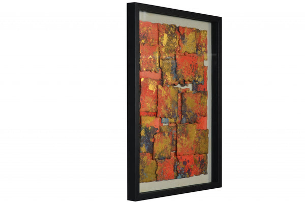 14 x 2 x 32 Multicolor Wood And Glass - Shadow Box