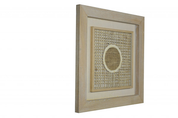 11 x 2 x 39 Natural Brown Wood And Glass - Shadow Box