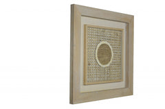 11 x 2 x 39 Natural Brown Wood And Glass - Shadow Box