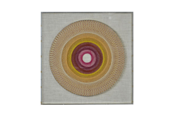 9 x 2 x 18 Multicolor Glass And Fabric - Shadow Box