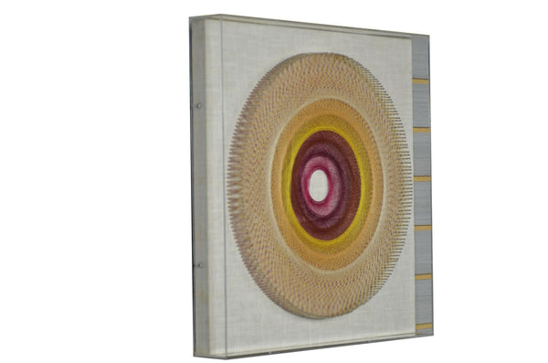 9 x 2 x 18 Multicolor Glass And Fabric - Shadow Box