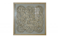 61 x 2 x 47 Natural Brown Wood And Glass - Shadow Box