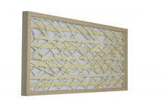 14 x 2 x 47 Natural Brown Wood Paper And Glass - Shadow Box