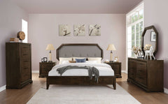 Tobacco Wood Finish Octagonal Frame Wall Mirror