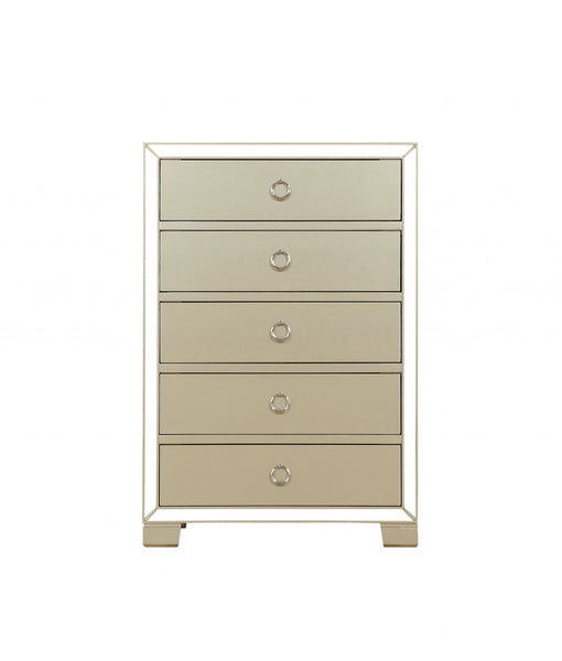 15' X 31' X 45' Champagne Wood Mirror Veneer Chest