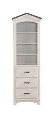 14' X 24' X 78' Weathered White Washed Gray Wood Bookcase