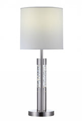 Brushed Nickel Sequin Glass LED Table Lamp
