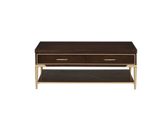 26' X 48' X 19' Cherry Metal Wood Coffee Table