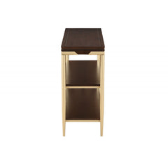 14' X 48' X 30' Cherry Metal Wood Sofa Table