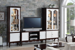 18' X 26' X 78' Walnut White Wood Curio Cabinet