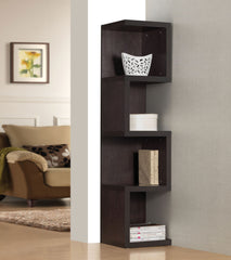 14' X 14' X 59' Espresso Wood Veneer (PU Paper) Bookcase - Large S Shelf