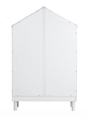 13' X 35' X 56' White Pink Wood Bookcase
