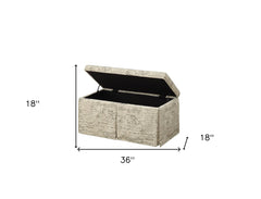 18' X 36' X 18' Pattern Fabric Upholstery 3Pc Pk Bench  Ottomans