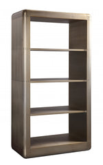 20' X 39' X 75' Gold Aluminum Engineered Wood Bookcase