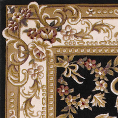 7' x 10'  Polypropylene Blackor Ivory Area Rug