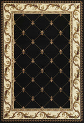 7' x 10'  Polypropylene Black Area Rug