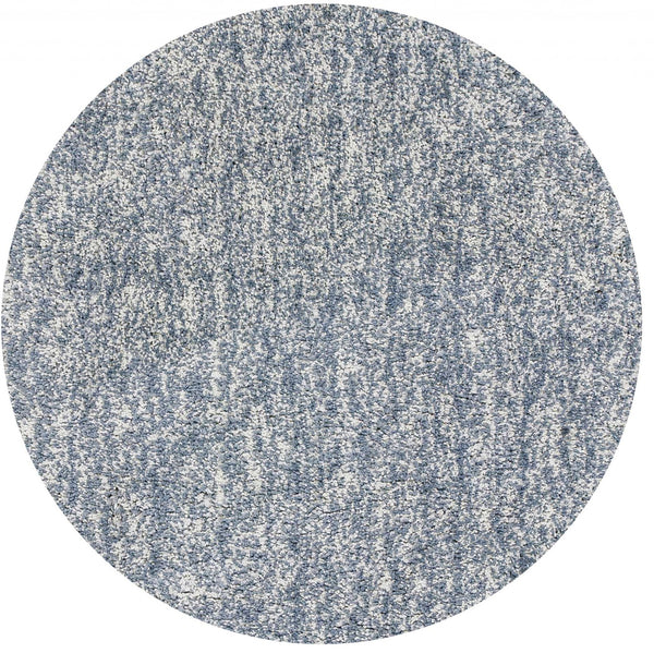 8' Slate Grey Heather Round Indoor Shag Rug