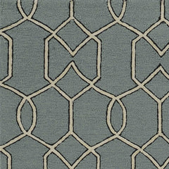 7'x10' Spa Green Hand Hooked UV Treated Trellis Indoor Outdoor Area Rug