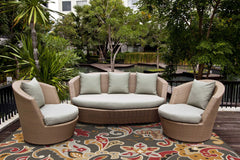 7' x 9'  UV treated Polypropylene Taupe Area Rug