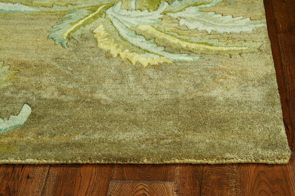 5' x 8'  Wool Moss Area Rug