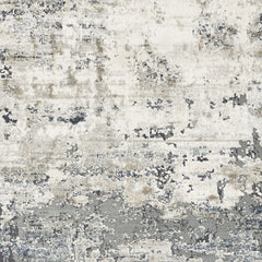 7' x 10'  Polyester Ivoryor Teal Area Rug